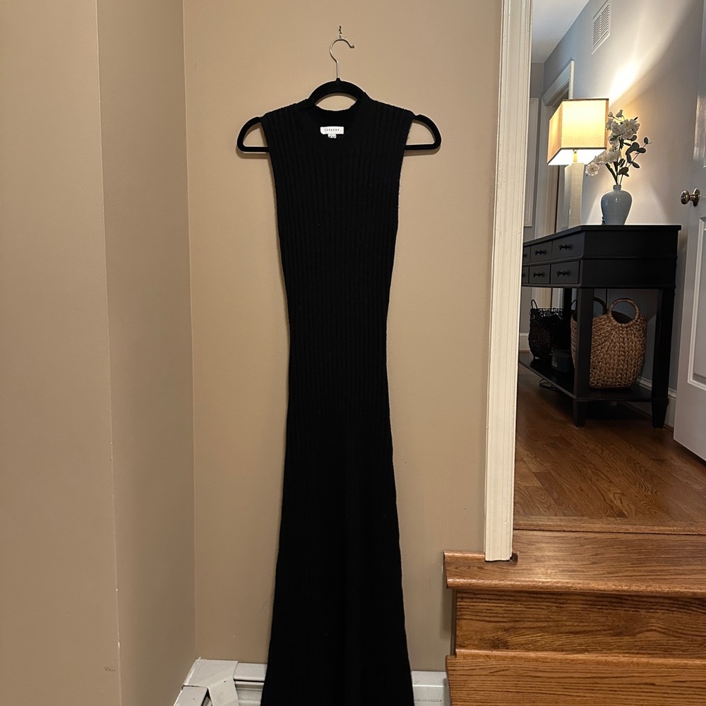 Knit Black Sleeveless MaxiDress